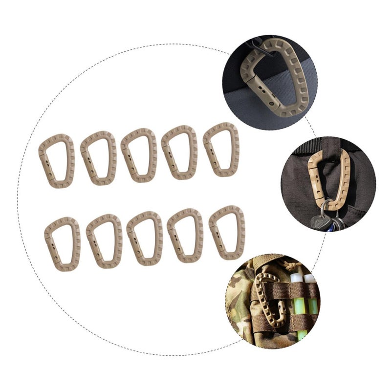 20pcs Portable D Shape Carabiner Clips for Hanging Camping Hiking Fishing Outdoor Activities - Image 4
