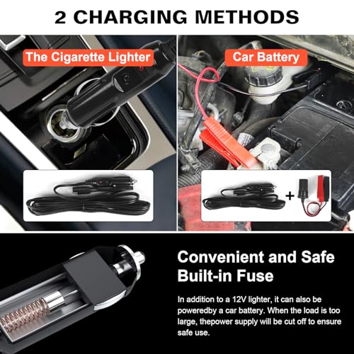 QRYDWQ Electric Car Jack 3 Ton Scissor Jack, 12V Electric Portable CarJack, Electric CarJack Kit with Impact Wrench, Scissor Jack for Cars, Electric Floor HydraulicJack for Lifting Cars - Image 5