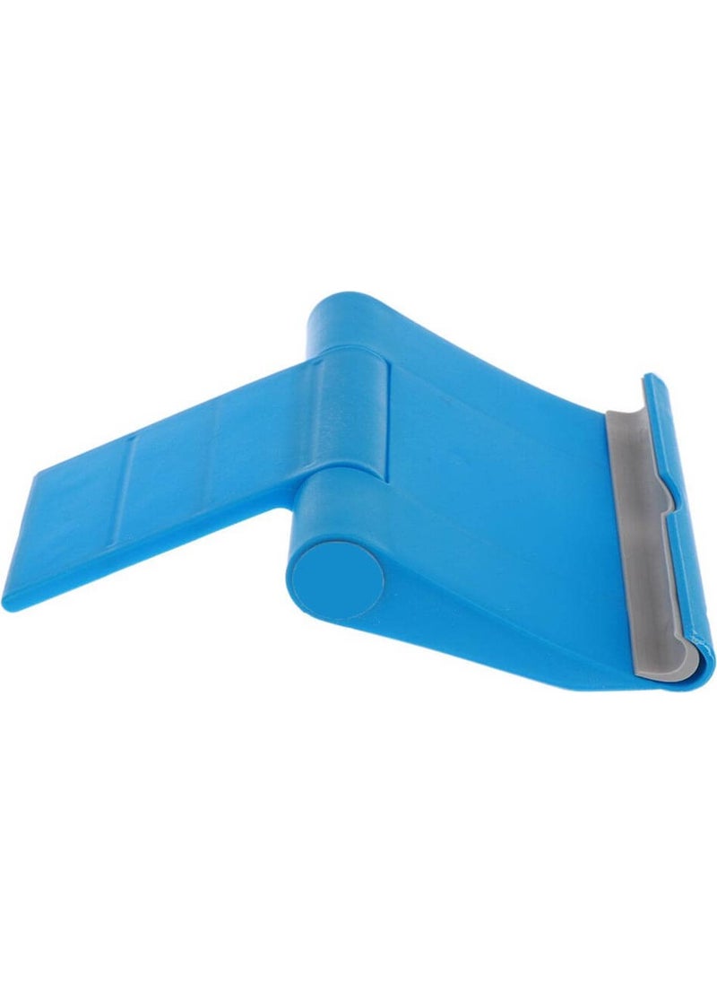 Wozlo - Desktop Tablet Phone Holder Stand Folding Adjustable Stepped Blue - Image 1