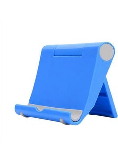Wozlo Desktop Tablet Phone Holder Stand Folding Adjustable Stepped Blue  - Image 1