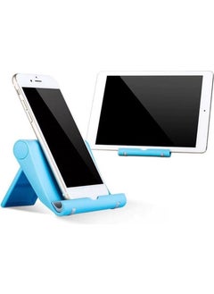 Wozlo Desktop Tablet Phone Holder Stand Folding Adjustable Stepped Blue  - Image 4