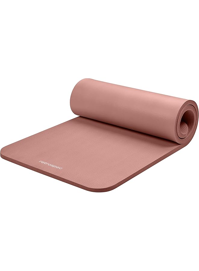 Retrospec Solana Yoga Mat 1/2" Thick W/Nylon Strap For Men & Women Non Slip Exercise Mat For Yoga Pilates Stretching Floor & Fitness Workouts - Image 1