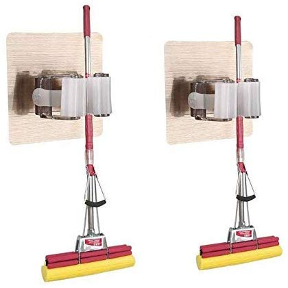 Vruta Vruta Magic Sticker Plastic Self Adhesive Multifunction Wall Mounted Mop Broom Holder Large Multicolour - Image 2