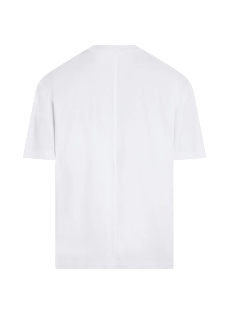 Calvin Klein Jeans Men's Archival Monogram Logo T-Shirt - Cotton, White