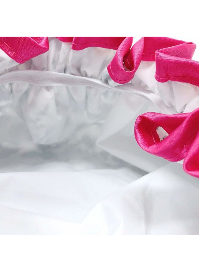 allydrew - Reusable Women's Waterproof Shower Caps for Long Hair, Damask - Image 1