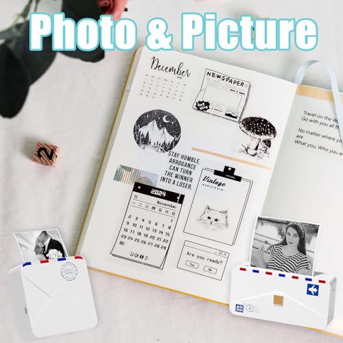 Memoking HD Clear Thermal Sticker Paper Instant Printing Compatible with Phomemo Printer Paper M02/M02 Pro/M02S/P2S/M03/M04S Mini Sticker Printer 50mm x 3.5m, 3 Rolls Adhesive Label for Photo,Image,Texts,Notes - Image 4