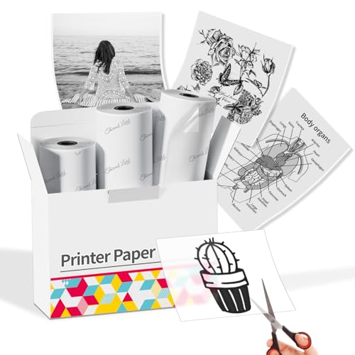 Memoking HD Clear Thermal Sticker Paper Instant Printing Compatible with Phomemo Printer Paper M02/M02 Pro/M02S/P2S/M03/M04S Mini Sticker Printer 50mm x 3.5m, 3 Rolls Adhesive Label for Photo,Image,Texts,Notes - Image 1