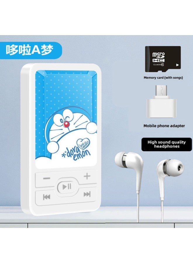 Students Listen To Music Mp3 Walkman High School Students Boys And Girls Mini Portable Sports Music Player Changmai-Body Color:A1 Doraemon-Memory Capacity:Downloader Typec - Image 1