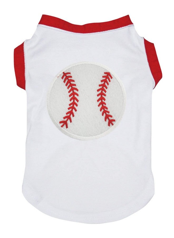 Petitebella Baseball Puppy Dog Shirt (White, Large) - Image 1