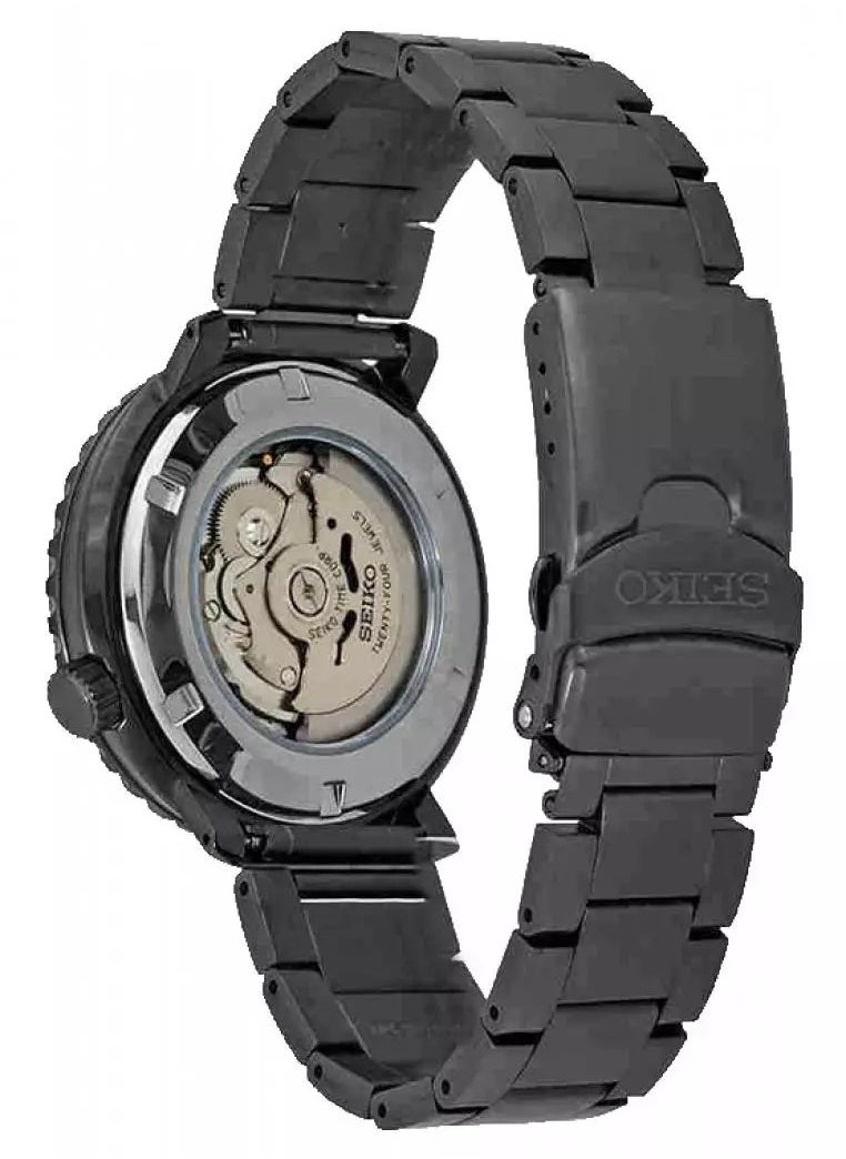 Seiko - 5 Sports 100m Automatic 'Bottle Cap' Steel Black IP Turquoise Dial Watch SRPC65K1 - Image 1