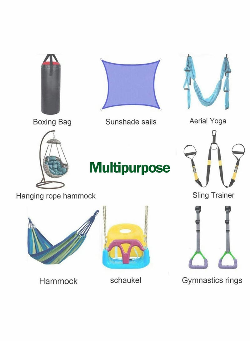 واي آند دي Hammock Spring,Premium Porch Swing Springs Hold up to 600kg Heavy-Duty Chrome Hanging Chair Spring - Image 4