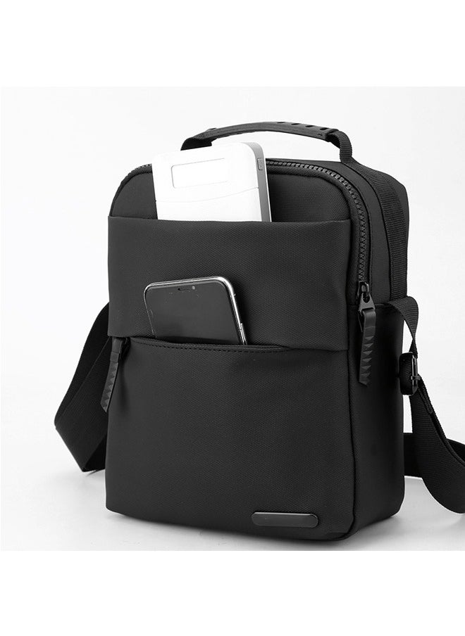 AVHUGOO New Men's Nylon Crossbody Bag Handbag Shoulder Bag Waterproof Casual Simple Bag Black  - Image 2