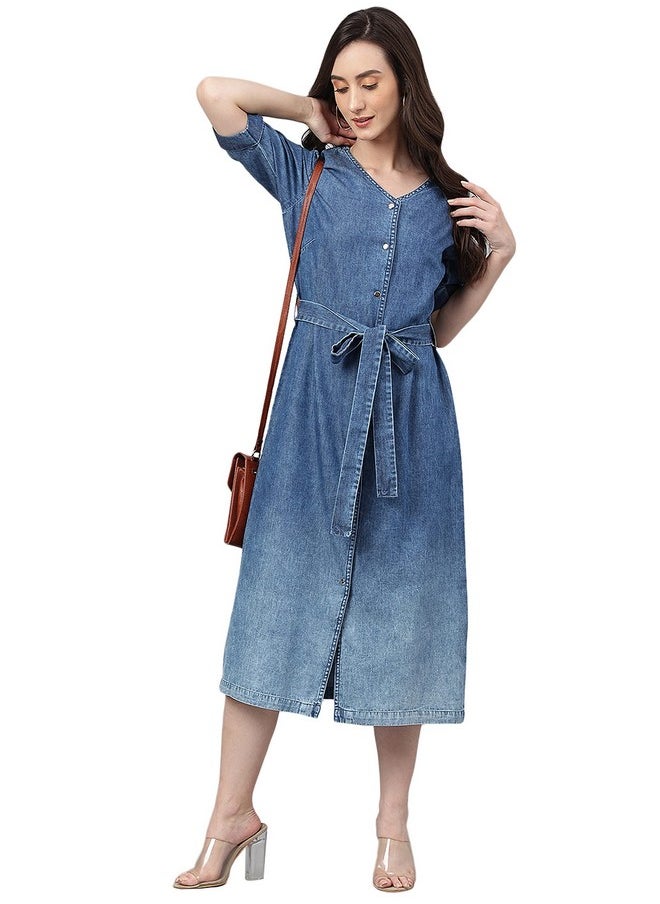 Janasya Women's Blue Denim Solid Straight Western Dress(JNE4080-DR-M) - pzsku/Z630A8DCE32496CDA0F22Z/45/_/1738306494/c3c8f919-02ea-4beb-ae59-1d698171043d