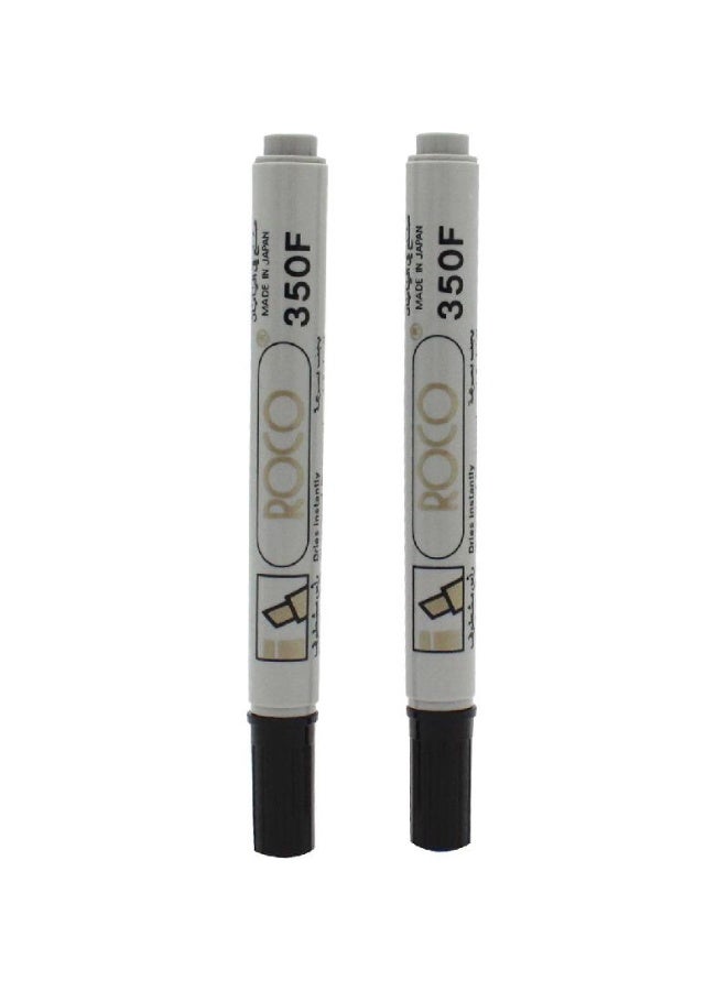 ROCO Pack of 2 Permanent Marker Black - Image 2