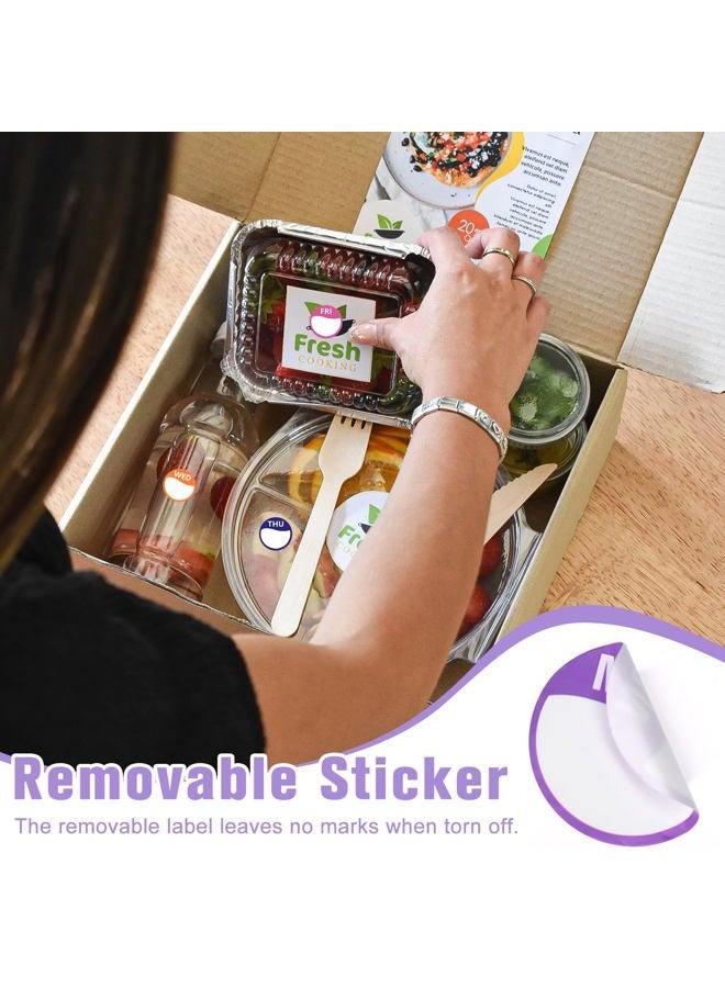 DLUGOPIS 3500 PCS 7 Days of The Week Stickers 1 Inch Sticker Roll Dispenser Holder Acrylic Day Dot Dispenser Food Date Labels Stickers Monday to Sunday for Kitchen Restaurant Expiration Date - Image 5