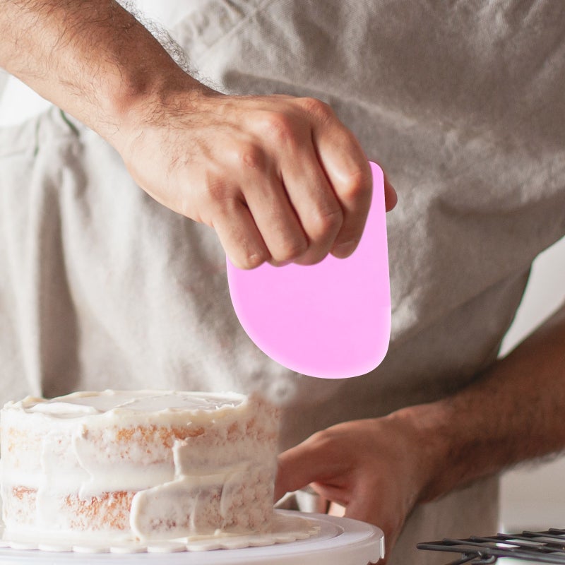 1 Set Dough Bowl Scraper Cake Scraper Smoother Flexible Dish Scraper Dough Cutter Dough Scraper - Image 4