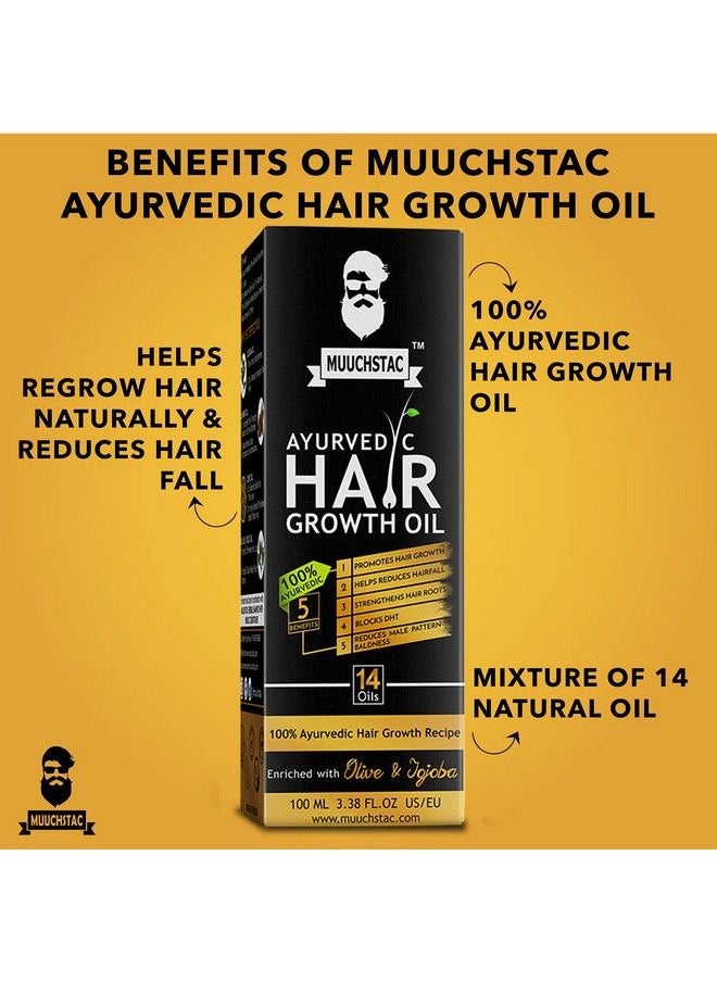 MUUCHSTAC - Ayurvedic Hair Growth Oil And Herbal Grey Hair Tonic Total 200 Ml Pack Of 2 - Image 1