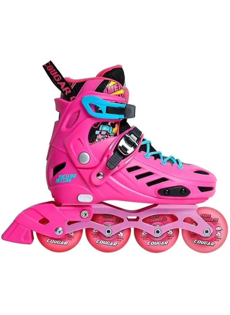 Cougar Adjustable roller skate shoes Cougar 313 Pink size 35-38  - Image 1