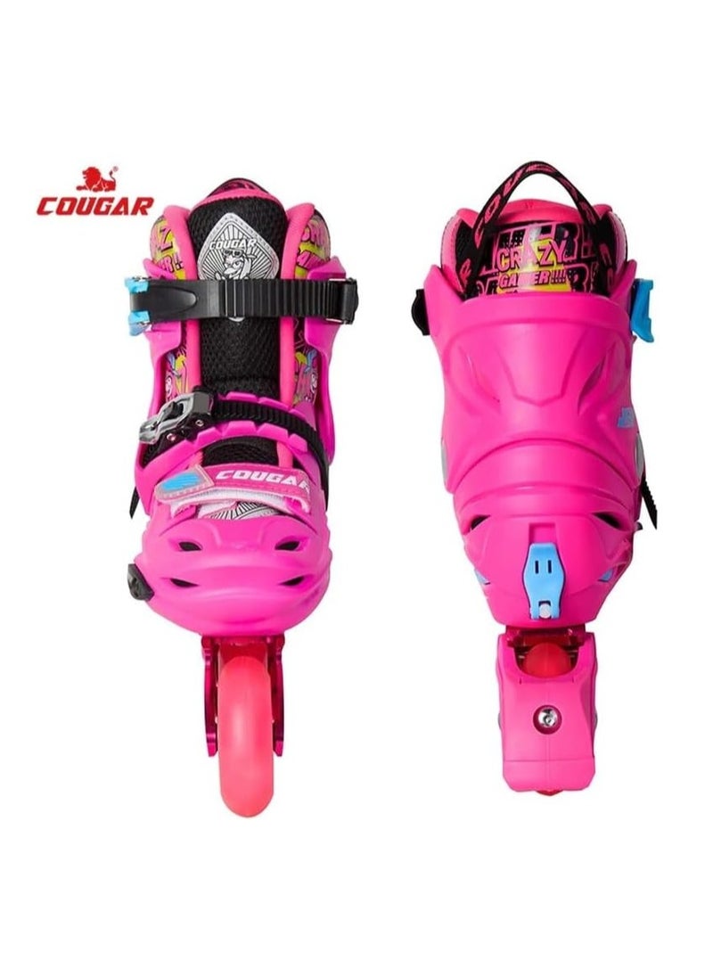 Cougar Adjustable roller skate shoes Cougar 313 Pink size 35-38  - Image 2