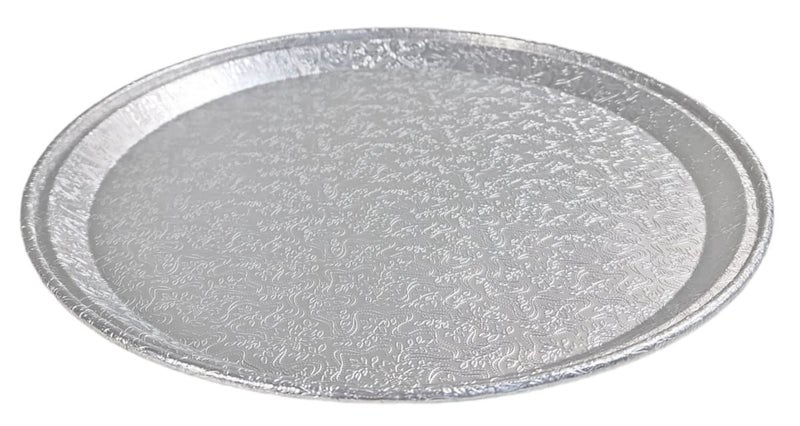 HandiFoil 16 Round Flat Disposable Aluminum Catering Serving Tray Platter 25PK pack of 25