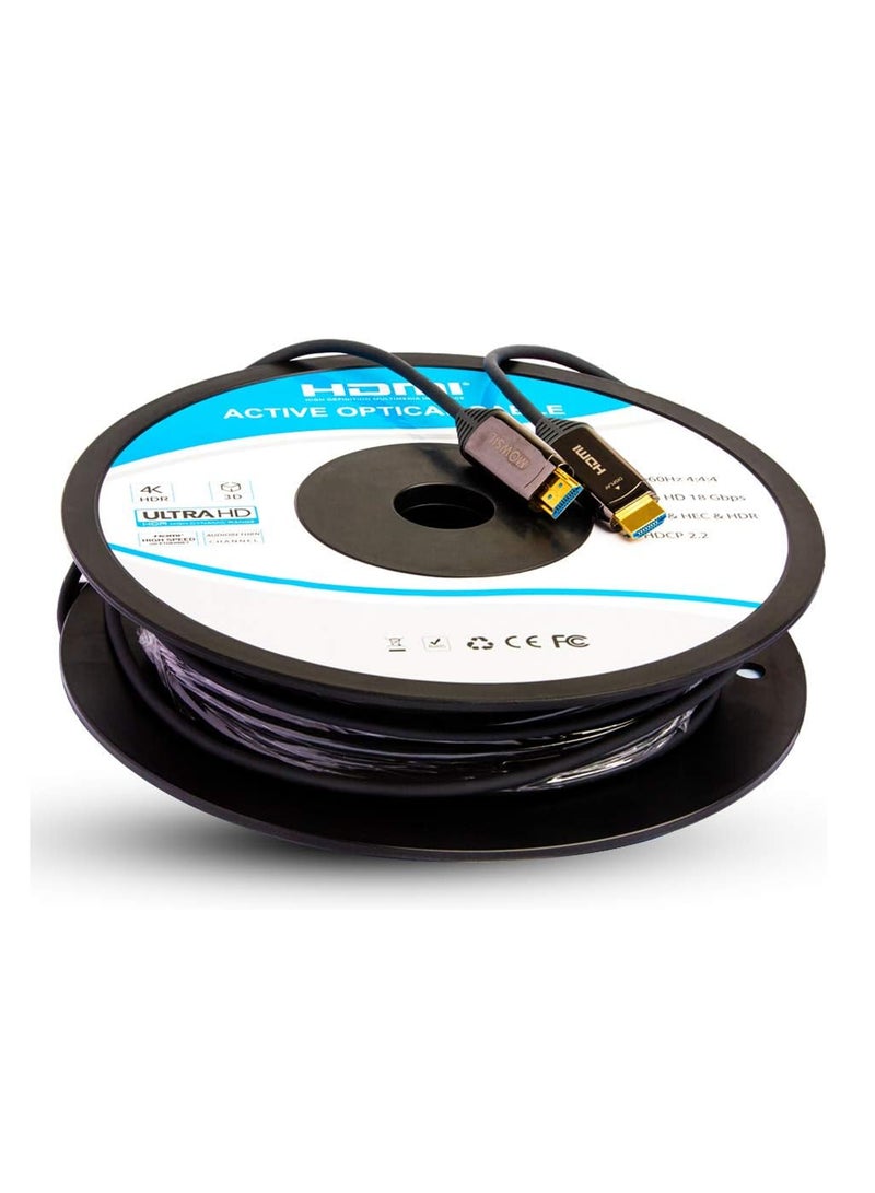 MOWSIL كابل HDMI 4K 60Hz 2.0 من الألياف الضوئية النشطة AOC بطول 30 مترًا، دقة UHD 4K@60Hz، عرض نطاق ترددي يصل إلى 18 جيجابت في الثانية - Image 1