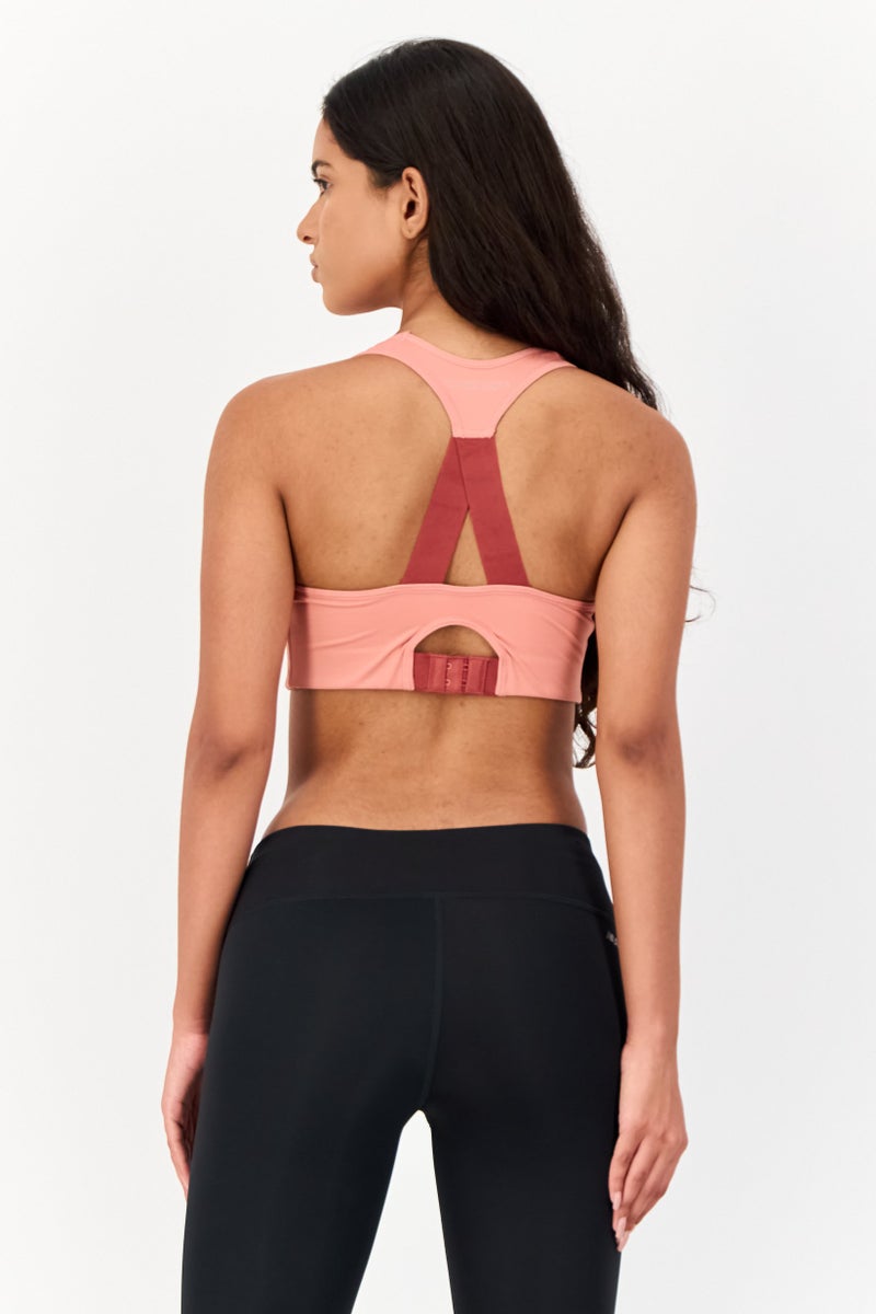 TRIUMPH Women Plain Padded Sports Bra, Dark Peach - Image 4