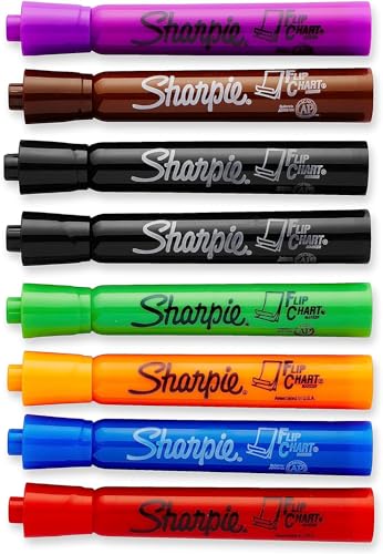 SHARPIE Flip Chart Markers Bullet Tip Assorted Colors 8 Pack Pack of 2 - Image 3