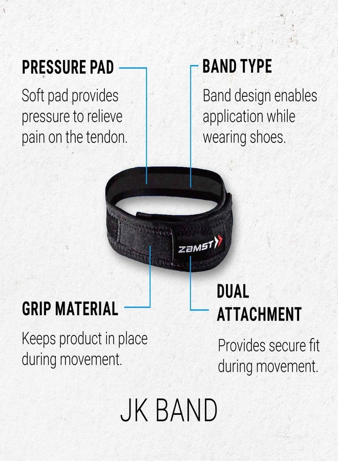 Zamst JK Band Sports Patella Band With Pressure Pad Relieving Pain On the Tendon For Patella Tendinitis-for Volleyball, Basketball, Running, Tennis, Pickleball-Black, Medium - Image 3