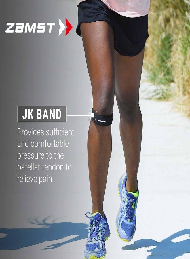 Zamst JK Band Sports Patella Band With Pressure Pad Relieving Pain On the Tendon For Patella Tendinitis-for Volleyball, Basketball, Running, Tennis, Pickleball-Black, Medium - Image 2