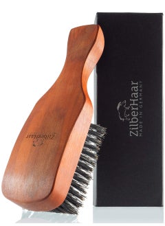 ZilberHaar ZilberHaar Major Hair & Beard Brush for Men - Boar Bristles and Pearwood - All Beard and Hair Types - Made in Germany 