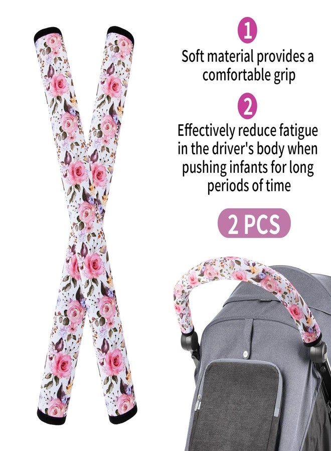 EHRGK Stroller Handle Cover,Stroller Handlebar Cover,2 Pack Pushchair Armrest Sleeve Handle Protector Covers,Universal Protective Case for Pram Strollers Grip Bar,Stroller Accessories Essentials - Image 4
