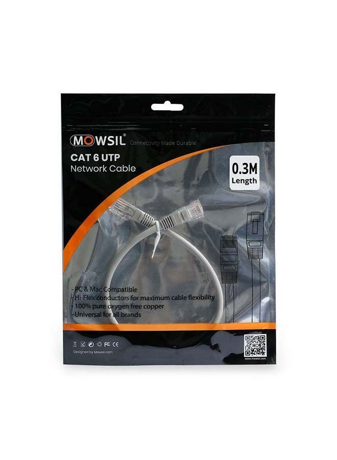 MOWSIL Cat6 UTP Ethernet RJ45 Patch LAN Cable – 250MHz High-Speed Network Cable – Durable White Internet Cable for Router, Switch, Modem, PC & Gaming - Image 2
