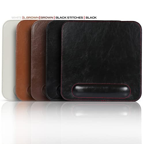 Londo Leather Mouse Pad with Wrist Rest – Ergonomic Support, Non-Slip Base, Smooth Surface - Image 4