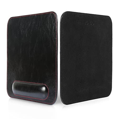 Londo Leather Mouse Pad with Wrist Rest – Ergonomic Support, Non-Slip Base, Smooth Surface - Image 3