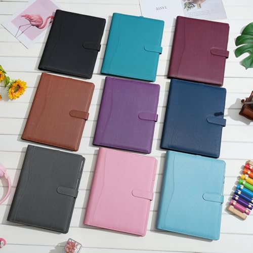 Wonderpool A4 PU Leather Portfolio Holder Ring File Document Case with Removable Binder Clipboard, Multi Pocket and Legal Pad for Business Organizer Interview and Meeting (Dark Blue) - Image 4