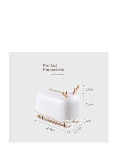 Spaceshoop Plastic Tissue Box, Cosmetic Tissue Dispenser, Tissue Box for Bathroom, Living Room, Bedroom  - Image 2
