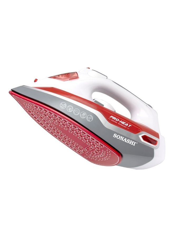 SONASHI Multifunctional Steam Iron For Crisp Ironed Clothes - Ceramic Coated Soleplate | Steam/Burst Steam/Spray/Dry Iron Function With Overheat Protection 1 kg 2400 W SI-5067N Red - Image 2
