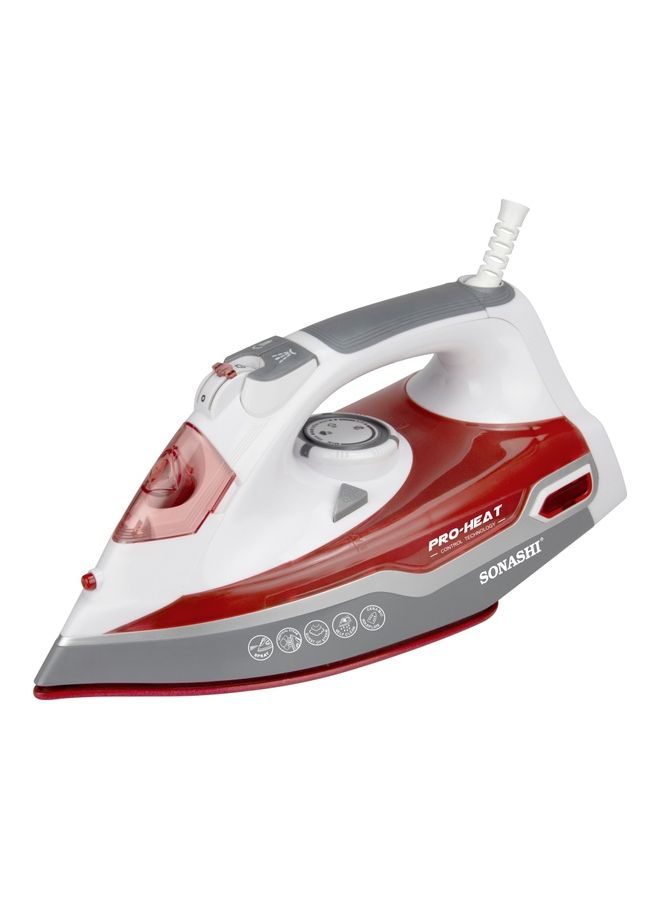SONASHI Multifunctional Steam Iron For Crisp Ironed Clothes - Ceramic Coated Soleplate | Steam/Burst Steam/Spray/Dry Iron Function With Overheat Protection 1 kg 2400 W SI-5067N Red - Image 1