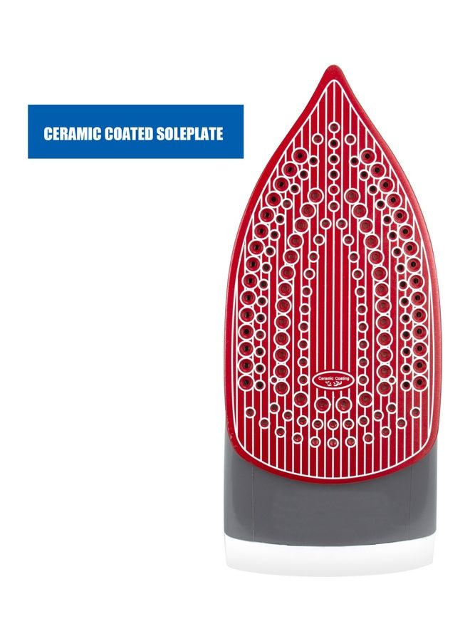 SONASHI Multifunctional Steam Iron For Crisp Ironed Clothes - Ceramic Coated Soleplate | Steam/Burst Steam/Spray/Dry Iron Function With Overheat Protection 1 kg 2400 W SI-5067N Red - Image 3