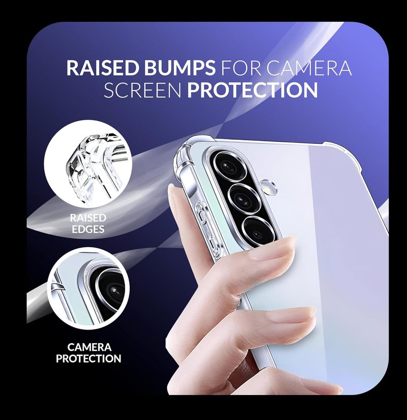 ShieldTech غطاء خلفي + واقي شاشة لهاتف سامسونج جالاكسي M56 / F56 5G | غطاء خلفي شفاف لهاتف سامسونج جالاكسي M 56 / F 56 5G | غطاء TPU شفاف لهاتف سامسونج M56 / F56 5G - Image 4