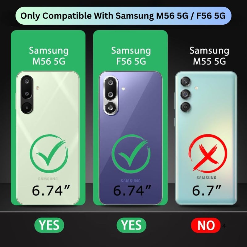 ShieldTech غطاء خلفي + واقي شاشة لهاتف سامسونج جالاكسي M56 / F56 5G | غطاء خلفي شفاف لهاتف سامسونج جالاكسي M 56 / F 56 5G | غطاء TPU شفاف لهاتف سامسونج M56 / F56 5G - Image 5