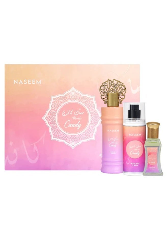 Naseem MUSK CANDY Non Alcoholic Gift Set 3 PCS - New Edition Collection By Naseem - Image 1