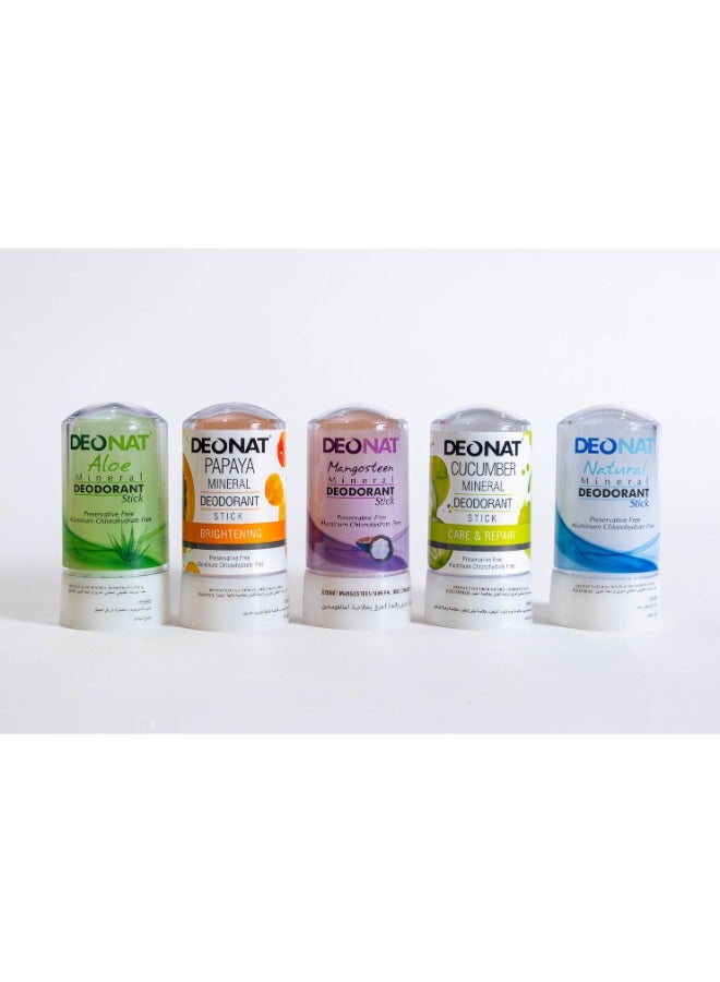 DEONAT Natural Cucumber Mineral Deodorant Stick - Refreshing & Long-Lasting Protection - 60g - Image 3