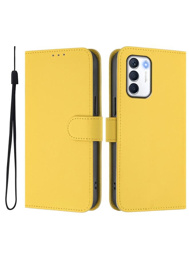 زبون جراب لهاتف Infinix Zero 5G 2023 مصنوع من الجلد بلون سادة مع حبل - Image 2