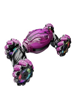 Stunt Radio Control car Gesture Rc Car, 2.4Ghz 4Wd Gesture Sensing Rc Stunt Car Toys with Lights & Music, Drift Hand Controlled Twist Cars Offroad 360° Rotation Toy Car Gift for Kid (Purple)  - Image 2