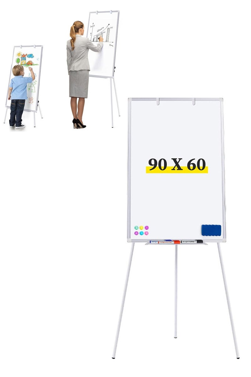 Kidle Easel Whiteboard - Magnetic Portable Dry Erase 36 x 24 Tripod Height Adjustable,Flipchart Easel Stand White Board for Office or Teaching at Home & Classroom - Image 2