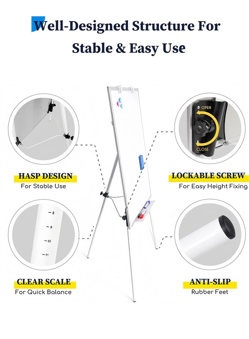 Kidle Easel Whiteboard - Magnetic Portable Dry Erase 36 x 24 Tripod Height Adjustable,Flipchart Easel Stand White Board for Office or Teaching at Home & Classroom - Image 3