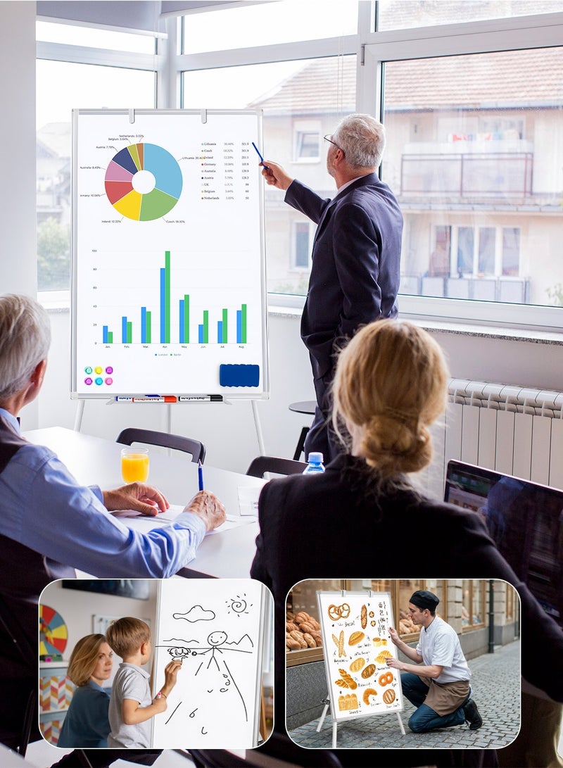 Kidle Easel Whiteboard - Magnetic Portable Dry Erase 36 x 24 Tripod Height Adjustable,Flipchart Easel Stand White Board for Office or Teaching at Home & Classroom - Image 4