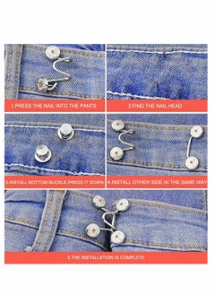 Adjustable Nail-Free Waist Buckle, Waist Buckle Extender Set Jeans Extender Waist Extender Button for Pants Jeans, The Best Tool to Tighten Pants and Skirts 3 Set - pzsku/Z630B80F8098A74D3F880Z/45/_/1721117099/bb6742a0-b441-491b-b50b-6cf03d983d79