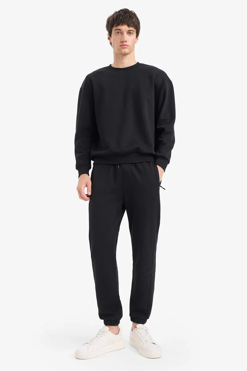 ديفاكتو Slim FiSlim Zippered Pique Sweatpants